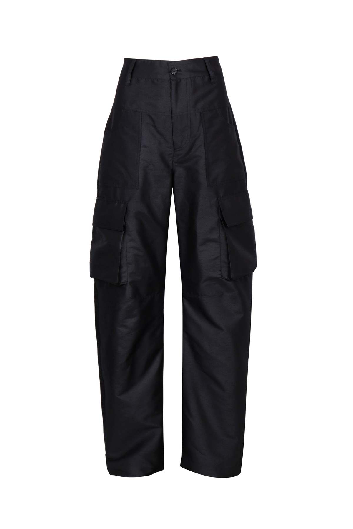 YIBRI Satin-Finish Cargo Trousers - Image 1 of 7