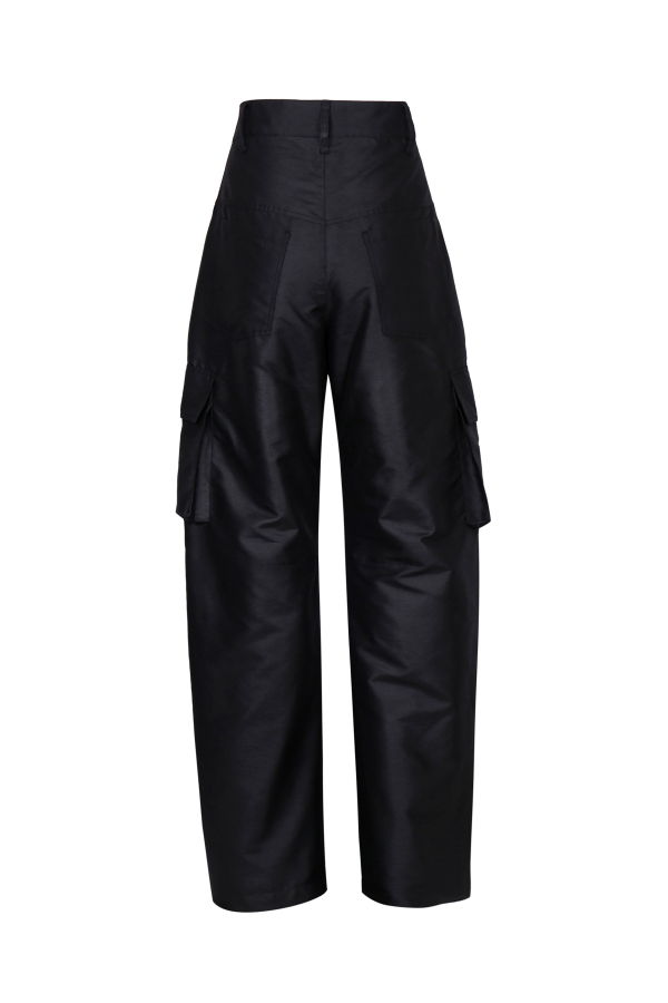 YIBRI Satin-Finish Cargo Trousers