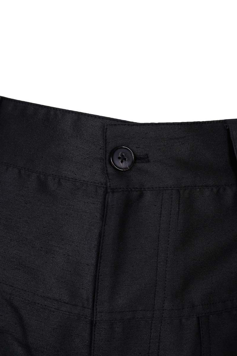 YIBRI Satin-Finish Cargo Trousers