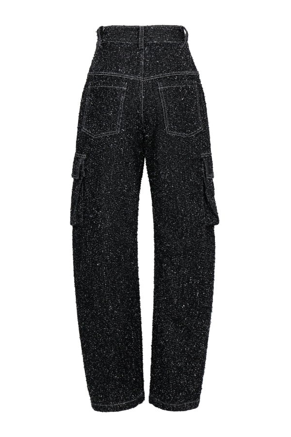 YIBRI Enzyme Washed Denim Trousers