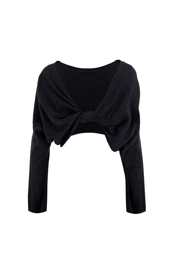 YIBRI Fleece Reversible Twisted Top