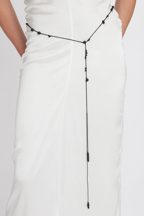 YIBRI Hand Beaded Agate Long Chain Accessory