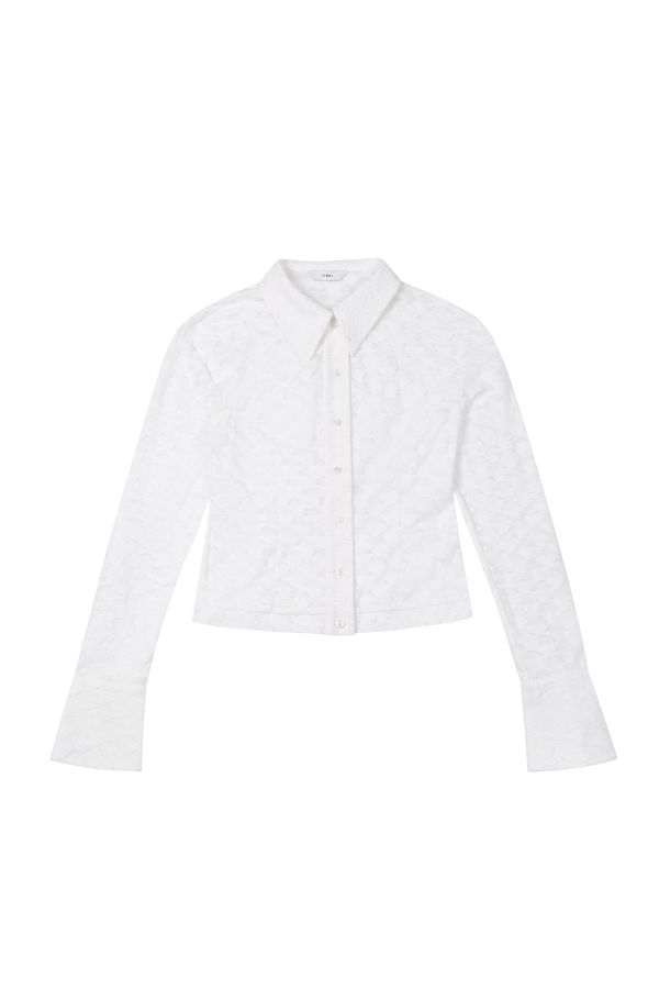 YIBRI Jacquard Fringe Shirt