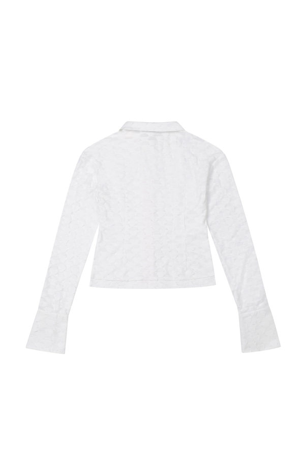 YIBRI Jacquard Fringe Shirt