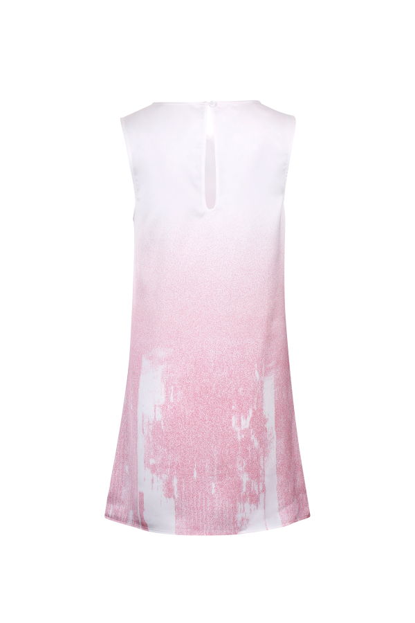YIBRI Pink Waterscape Draped Mini Dress