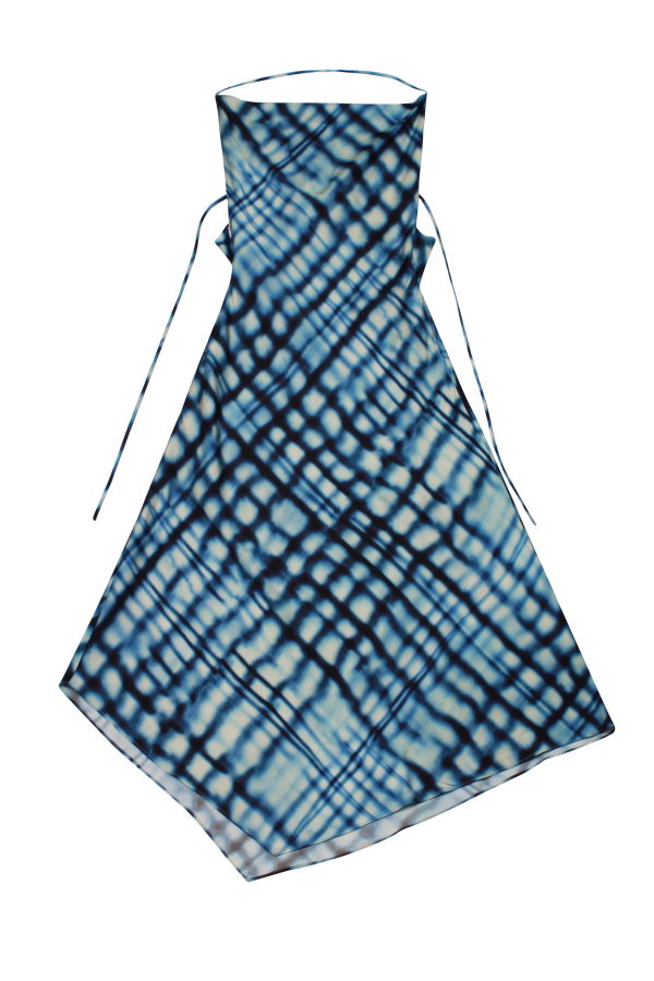 YIBRI Printed Bias-Cut Dress