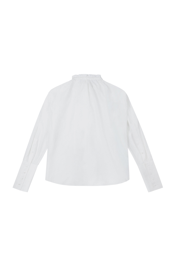 YIBRI Ruched Collar Short Shirt