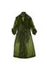 YIBRI Sheer Green Nylon Trench Coat - Thumbnail 2
