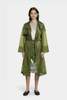YIBRI Sheer Green Nylon Trench Coat - Thumbnail 5
