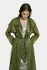 YIBRI Sheer Green Nylon Trench Coat - Thumbnail 7