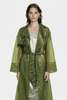 YIBRI Sheer Green Nylon Trench Coat - Thumbnail 8