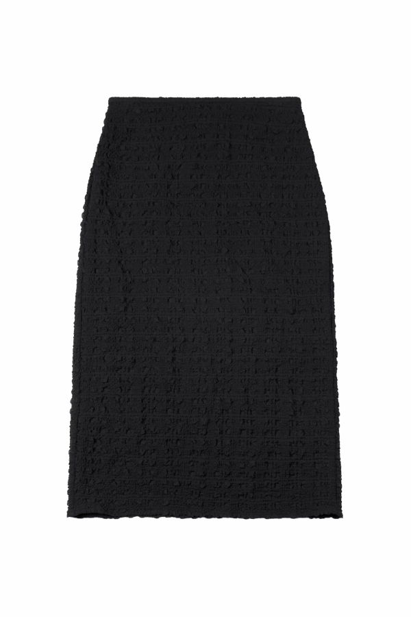 YIBRI Textured Midi Skirt