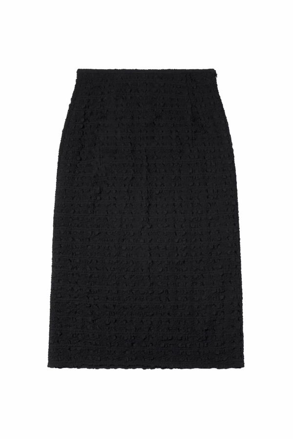 YIBRI Textured Midi Skirt