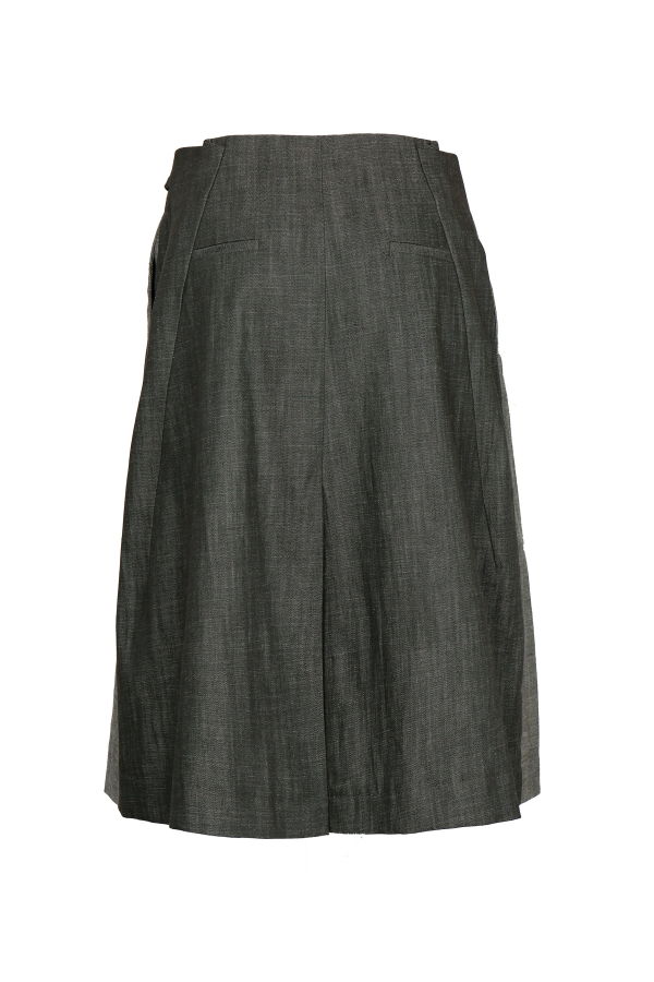 YIBRI Two Toned Denim Wrap Skirt