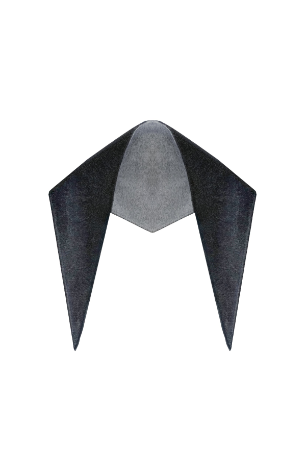 YIBRI Two-Tone Reversible Wool Triangular Scarf