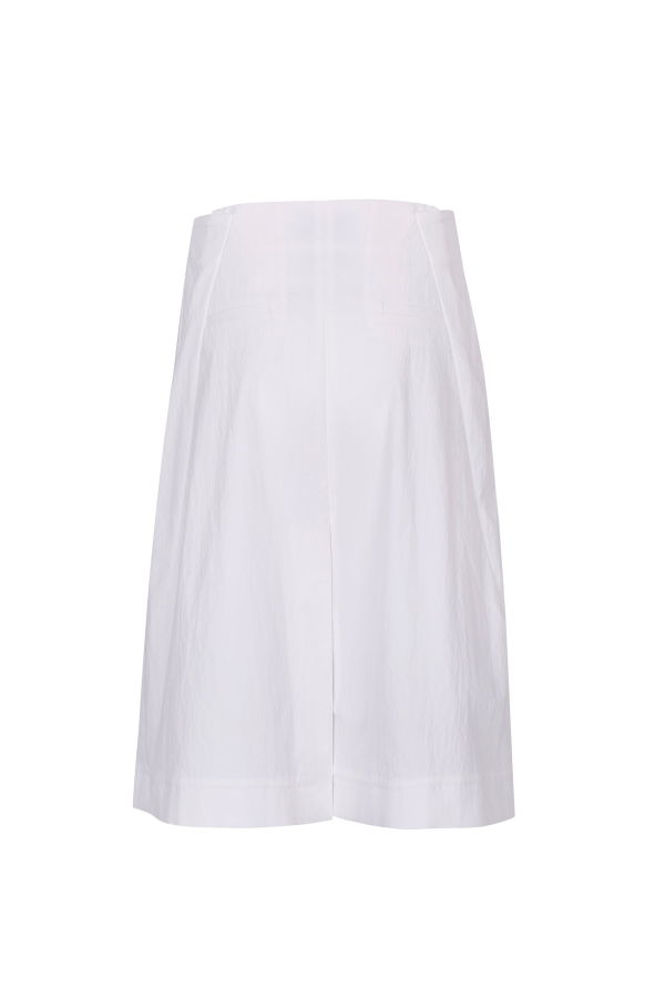 YIBRI White Cotton Wrap Skirt - White