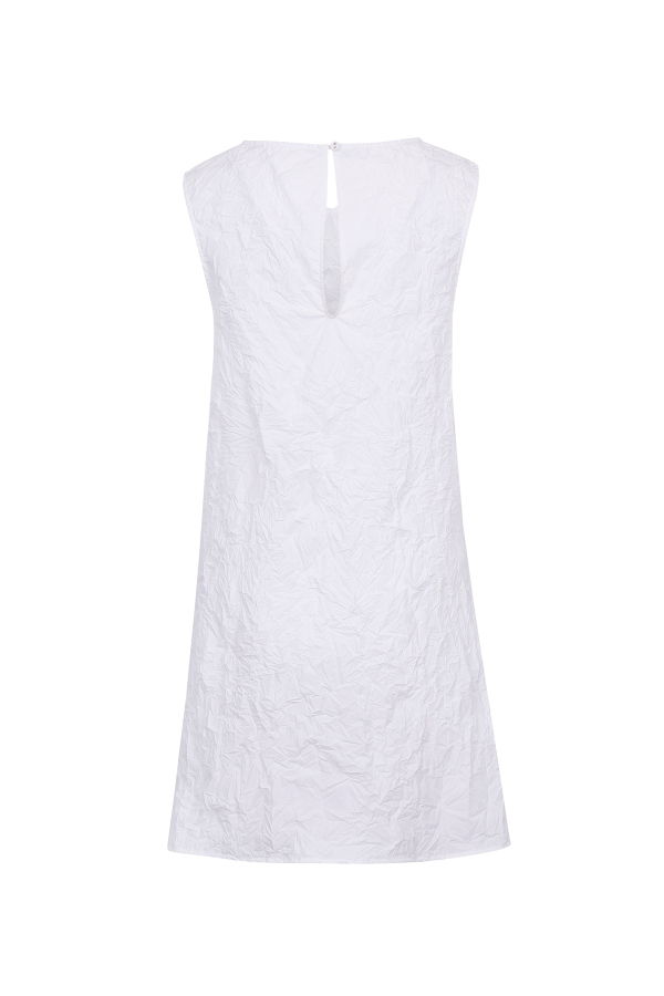 YIBRI White Textured Draped Mini Dress
