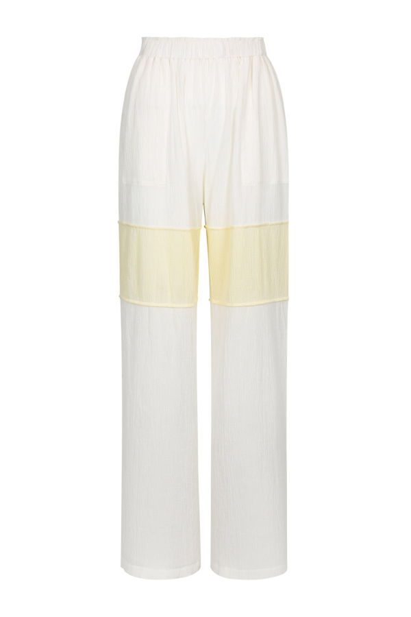 YIBRI Wrinkled Pleated Cotton Trousers