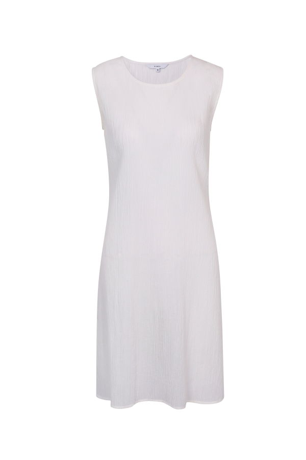 YIBRI Wrinkled Texture Cotton Mini Dress