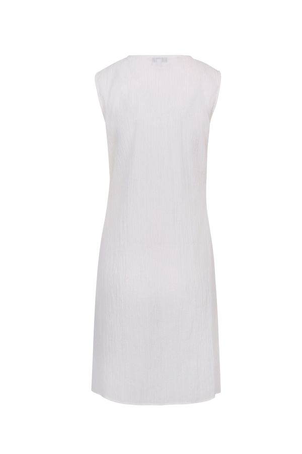 YIBRI Wrinkled Texture Cotton Mini Dress