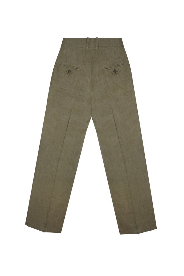 YIBRI Yarn Dyed Straight-Leg Suit Trousers