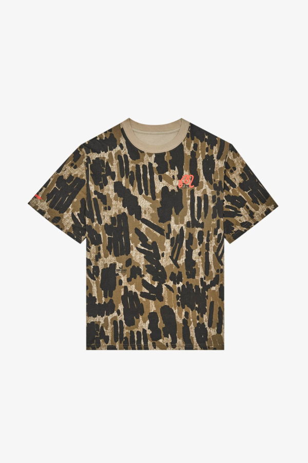 MALBON GOLF Bermuda Tee Tour Divot Camo Tee - Camo