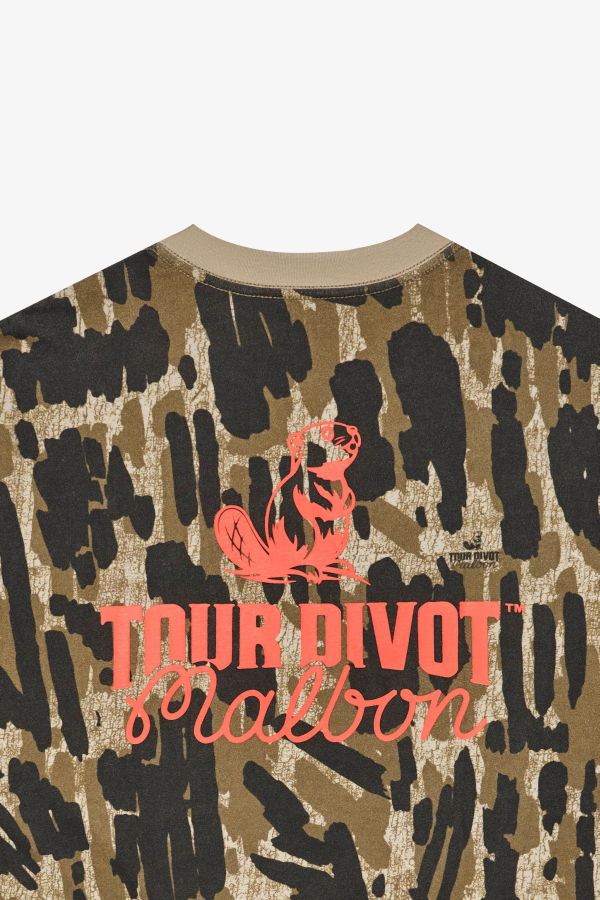 MALBON GOLF Bermuda Tee Tour Divot Camo Tee - Camo