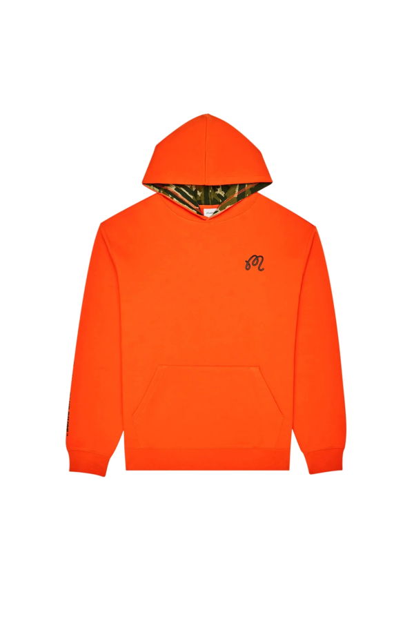 MALBON GOLF Fesque Tour Divot Camo Hoodie - Flame