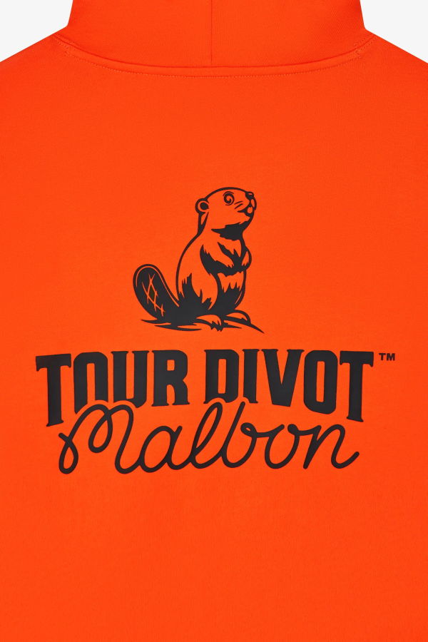 MALBON GOLF Fesque Tour Divot Camo Hoodie - Flame