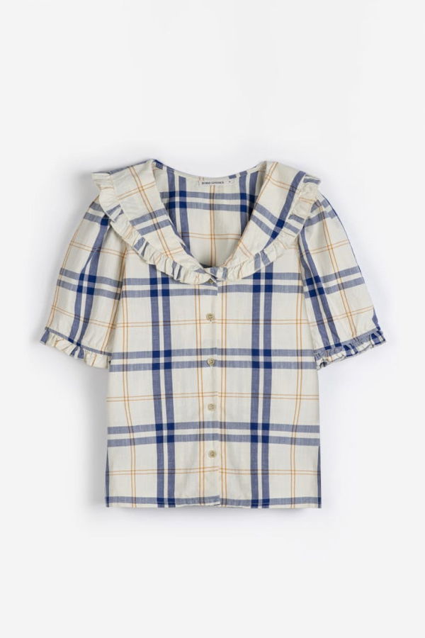 Bobo Choses Tartan Collar Shirt