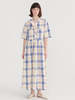 Bobo Choses Tartan Dress - Ecru Blue - Thumbnail 1