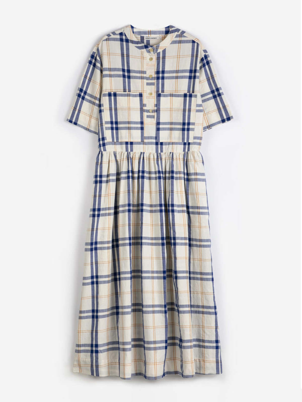 Bobo Choses Tartan Dress - Ecru Blue - Image 2 of 7