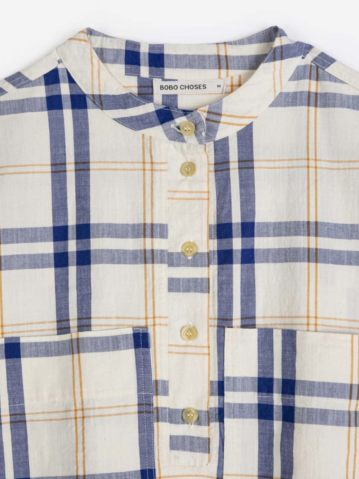 Bobo Choses Tartan Dress - Ecru Blue - Image 4 of 7