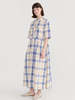 Bobo Choses Tartan Dress - Ecru Blue - Thumbnail 5
