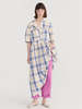Bobo Choses Tartan Dress - Ecru Blue - Thumbnail 7