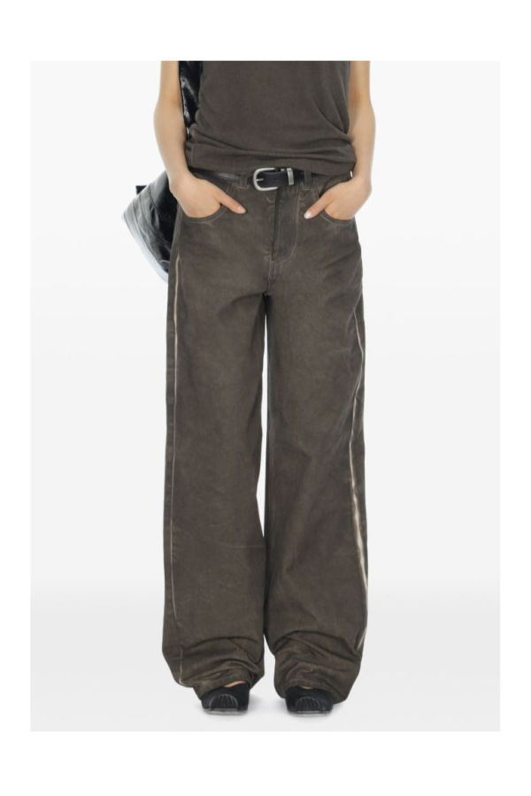 Uma Wang Phyllis Denim Pants - Grey Brown