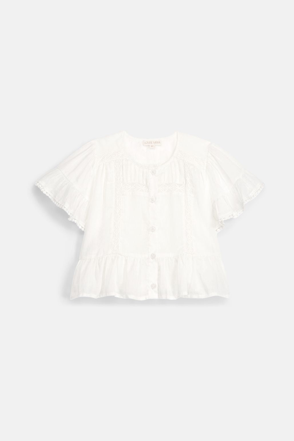 KIDS Louise Misha Amalia Blouse in Off White Top
