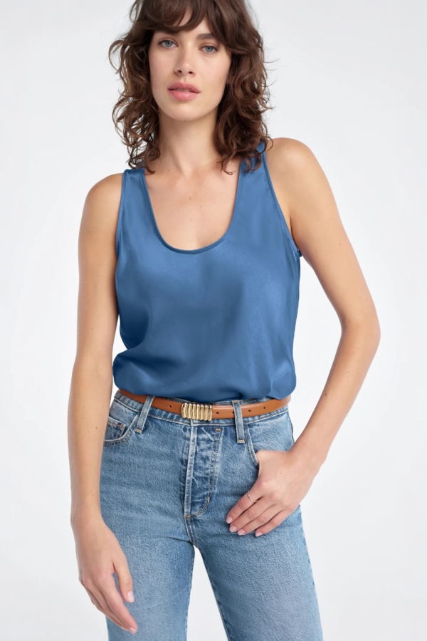 Favorite Daughter The Clean Cut Tank - River Blue