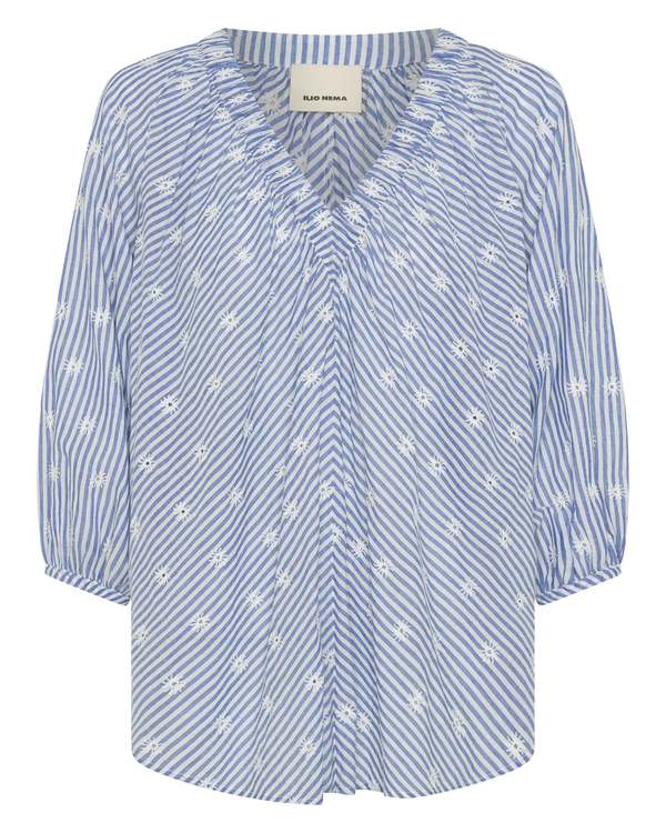 ILIO NEMA Atli Top - Eyelet Stripe Voile
