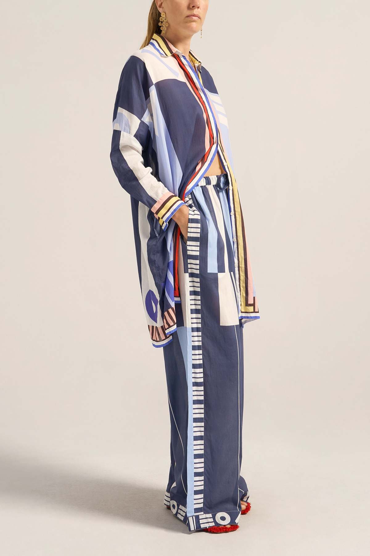 ILIO NEMA Clio Pant - Blue Sarong Voile - Image 2 of 6