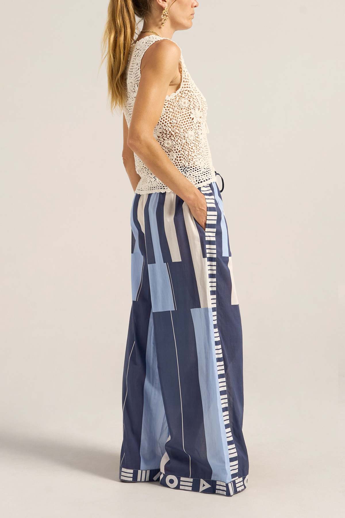 ILIO NEMA Clio Pant - Blue Sarong Voile - Image 3 of 6