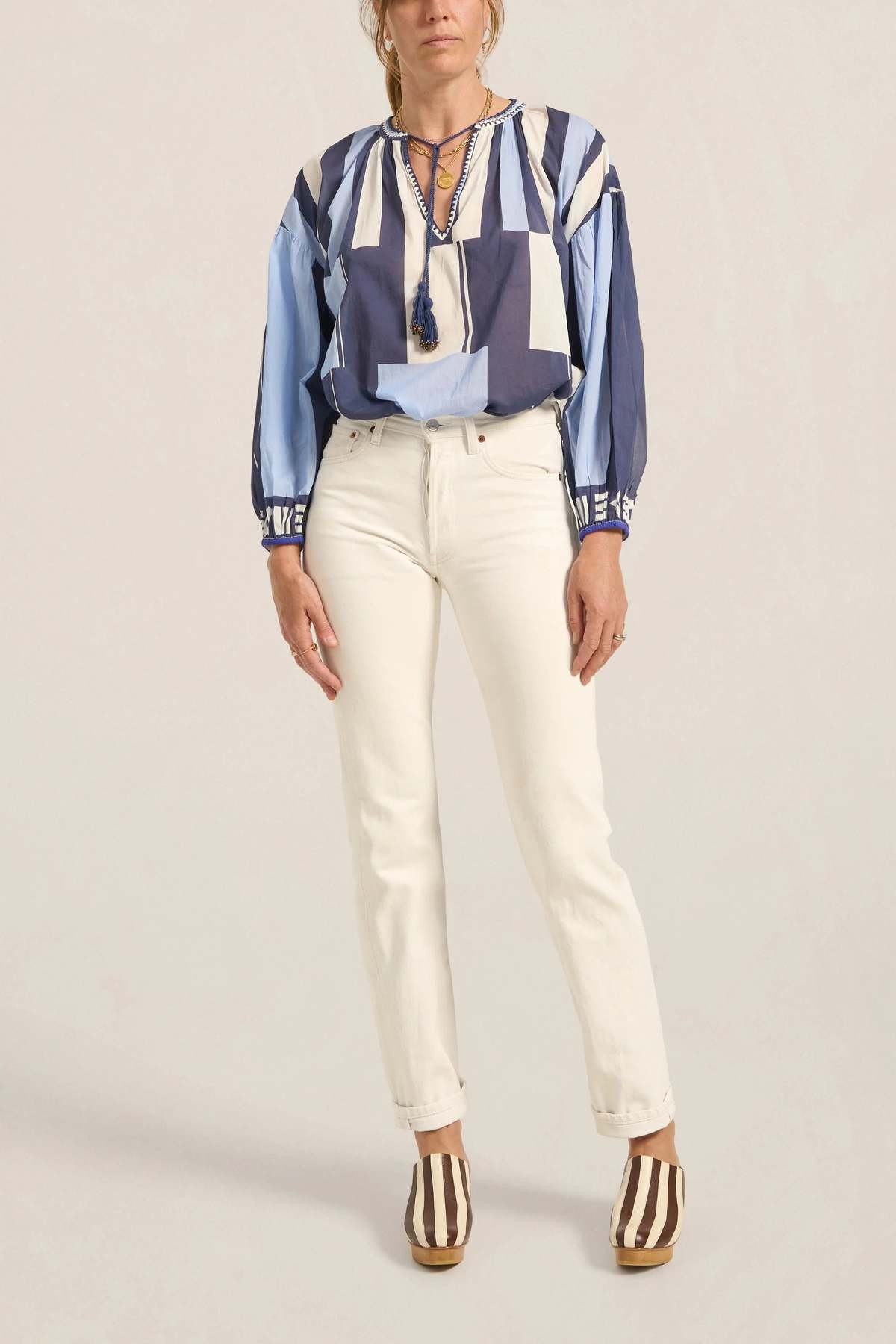 ILIO NEMA Tyro Blouse - Blue Sarong Voile - Image 1 of 1