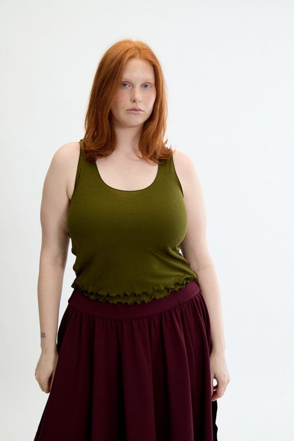 Eliza Faulkner Becca Tank Dark Green