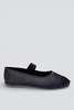 Drogheria Crivellini Black Satin Ballet Round Elastic Flat - Thumbnail 1