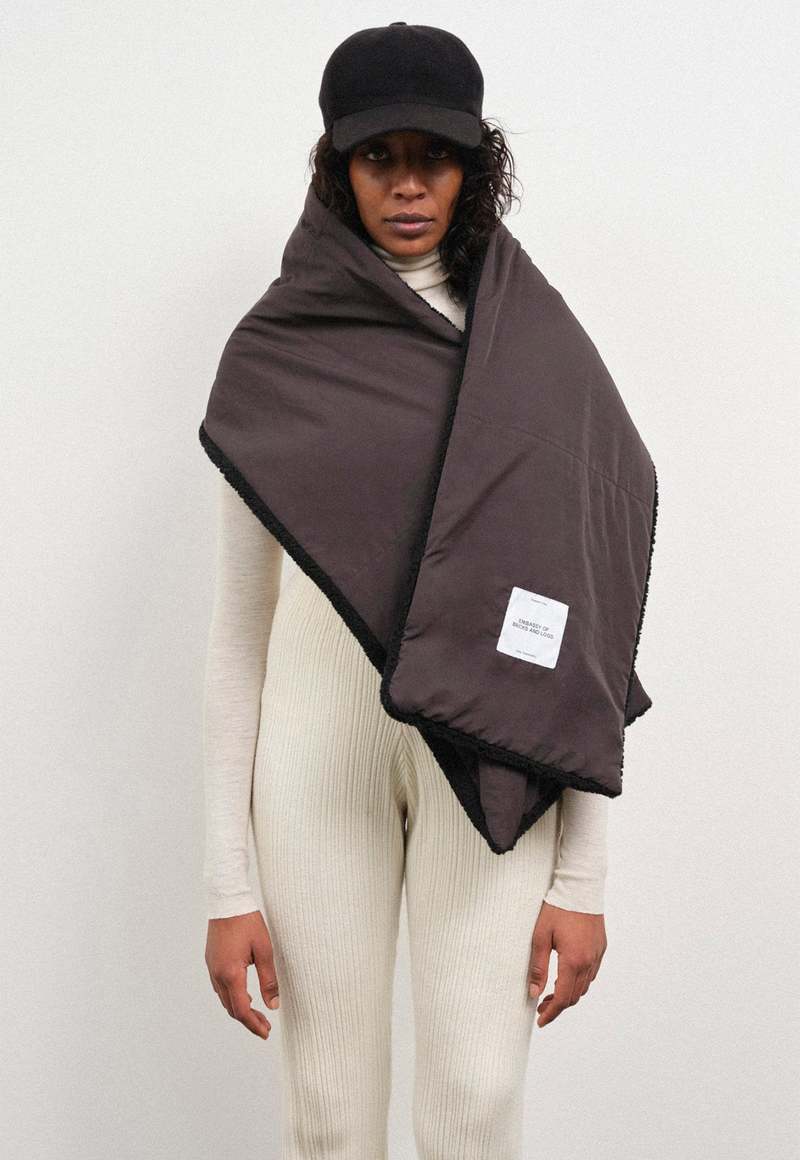 Embassy of Bricks & Logs Bayonne Sherpa Scarf - Black