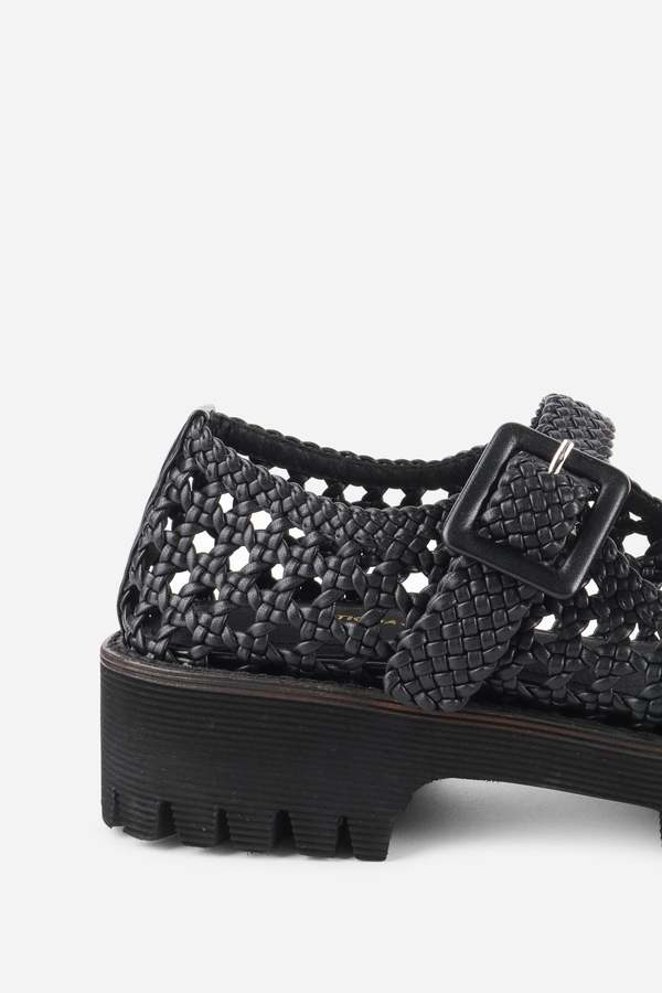 "INTENTIONALLY __________." Veronique Woven Mary Jane Flat