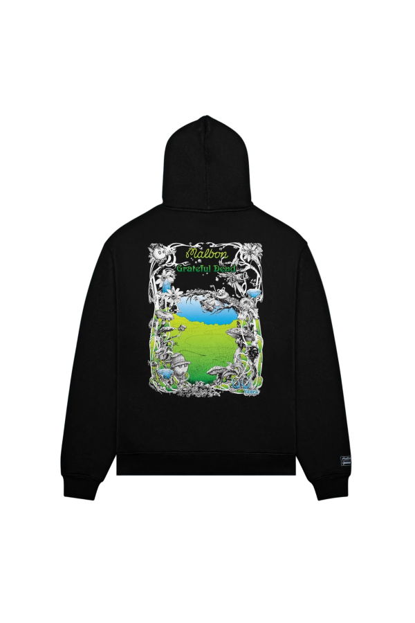 MALBON GOLF Grateful Dead Fesque Hoodie - Black