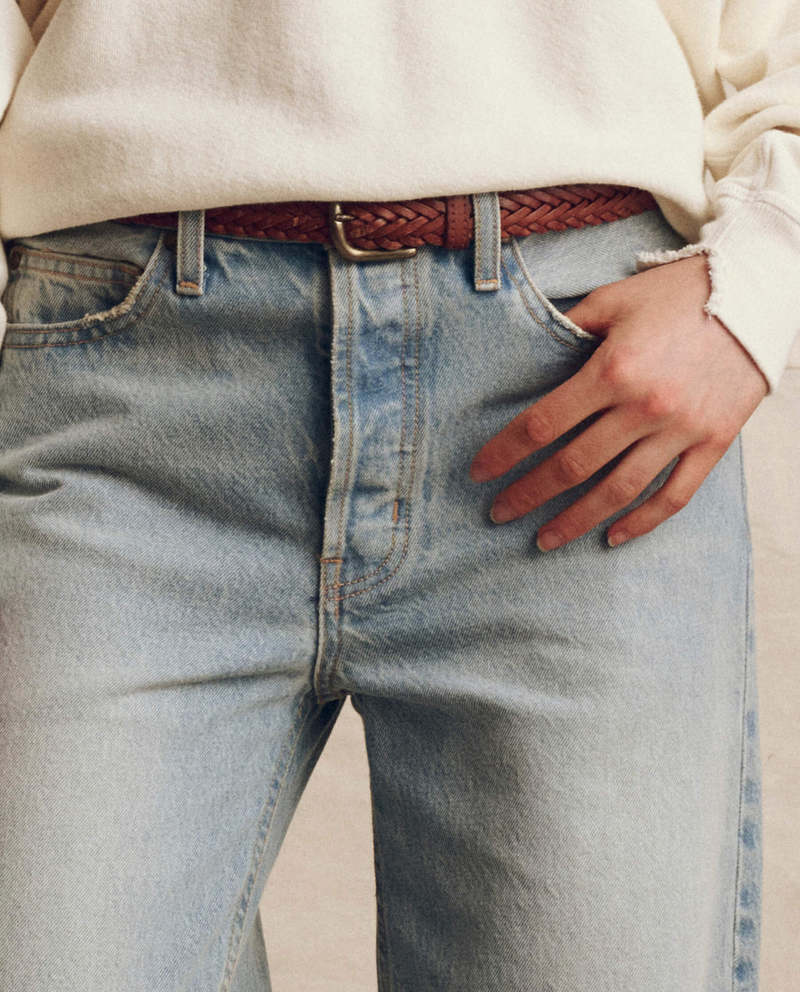The Great. The Slouch Wide Leg Jeans - Tidal Wash