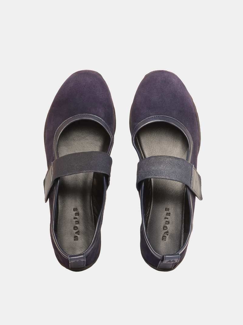 Maguire Evora Navy Suede Ballerina Flats
