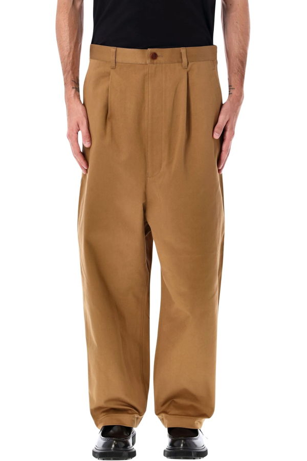 JUNYA WATANABE Wide-Leg Cotton Trousers - Beige